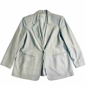 Nordstrom Light Blue Blazer Woman’s Silk Fabric size 14W